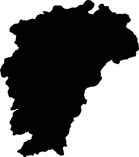 Jiangxi China silhouette map