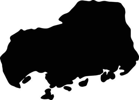 Hiroshima Japan silhouette map