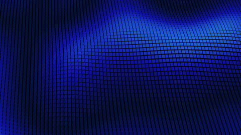 Abstract square cubes geometric motion in waves
