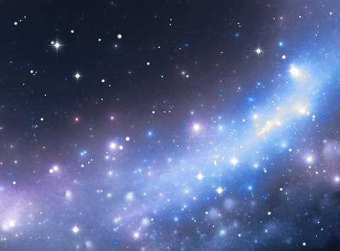 Blue space star nebula
