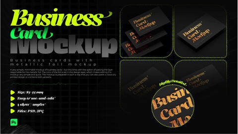 Foil Business Card Mockup