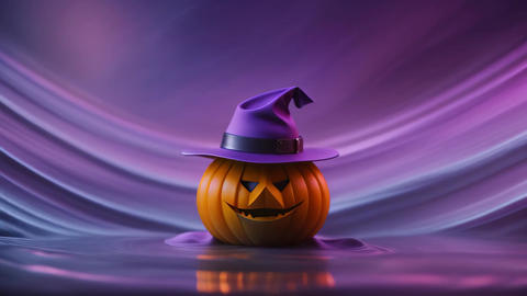 Halloween pumpkin on a purple background