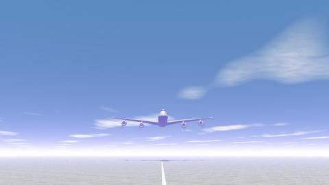 Plane taking off - 3D render