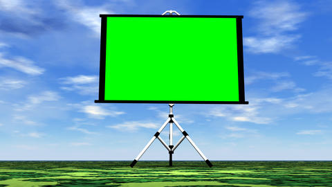 Green screen in nature - 3D render