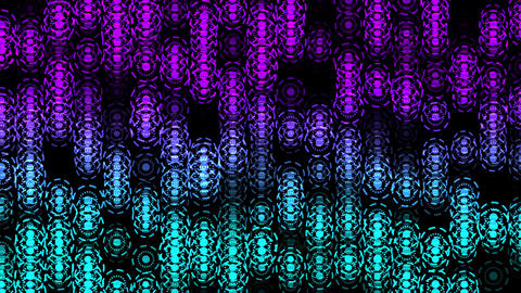 Abstract colorful neon pattern with purple, blue, and green gradients on black background