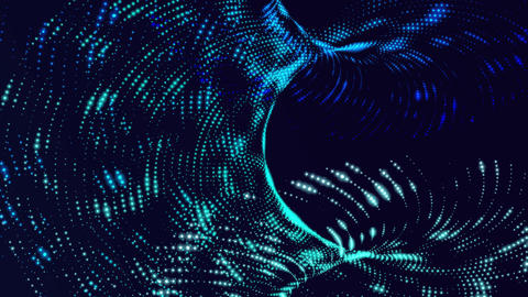 Abstract digital art with glowing lines and dots