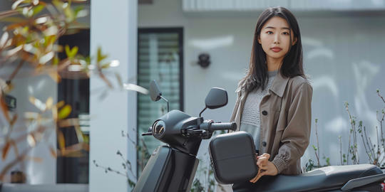 Woman with Scooter