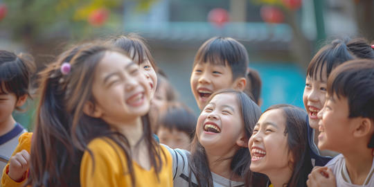 Laughing Children Together