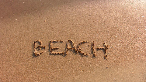 beach word on beach