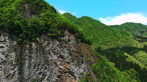 Aerial view of cliffs