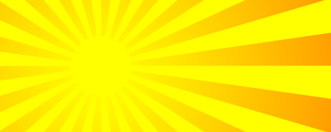 Vibrant yellow sun rays radiate outwards in a bright sunny background design