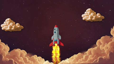Rocket Launch With Fire Burning And Lots Of Sm Canlı Çekim 37593149 ...
