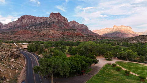 Aerial view in the Rocky Mountains