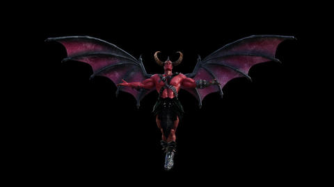 WINGED DEMON ANIMATED ALPHA LOOP