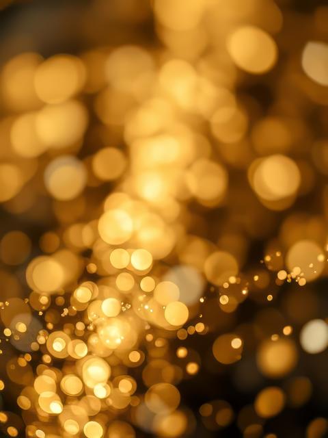 Gold and white glitter abstract bokeh background christmas glitter dust particle Ultra realistic