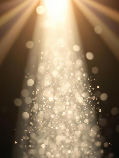 Enchanting dust particles dancing in sunbeam light glitter dust particle Ultra realistic technique