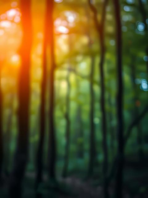 Forest abstract background with bokeh magical forest concept glitter dust particle Ultra realistic