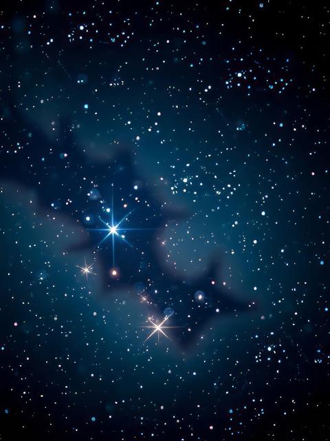Starry night sky background with twinkling stars and celestial elements inspiring wonder and