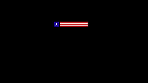 4k USA square frame border animation on black and green background