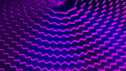 Abstract 3D Geometric Pattern with Purple and Blue Gradient