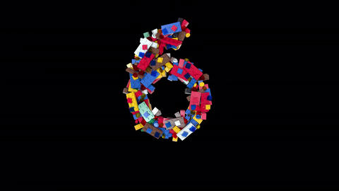 Colorful Building Block Animation Countd 애니메이션 GIF 39255562 ...