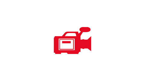 Video camera shape icon red color animat 애니메이션 GIF 39259102 ...