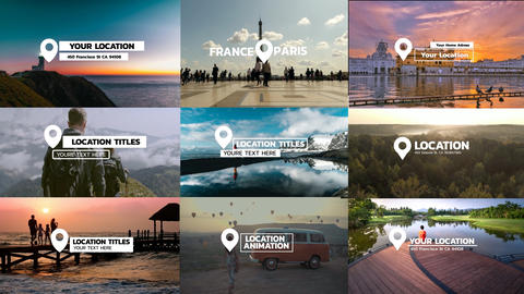 Minimalistic Location Titles + RGB | After Effects