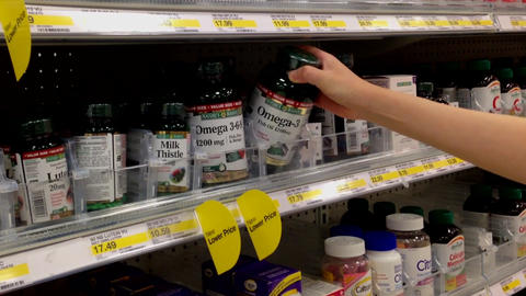 Woman buying health food