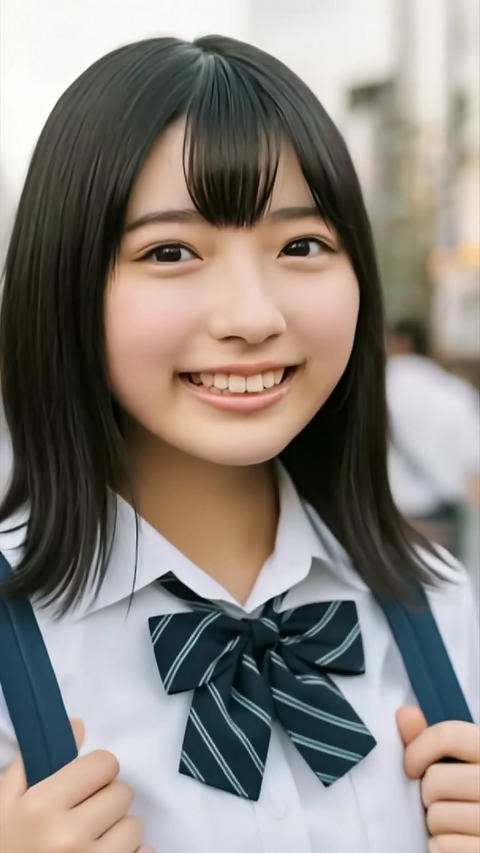 笑顔の女子高生