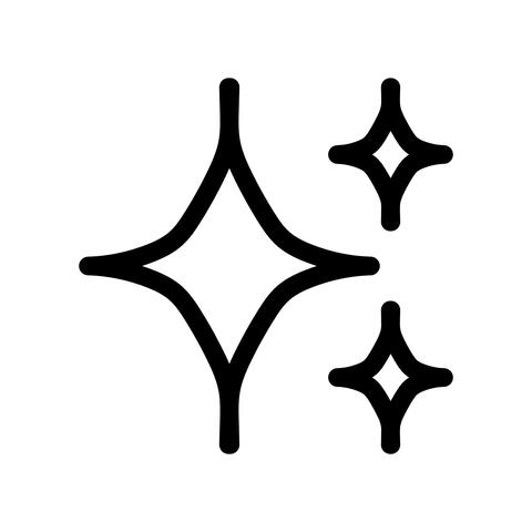 Glittering Star icon in doodle hand drawing style shake