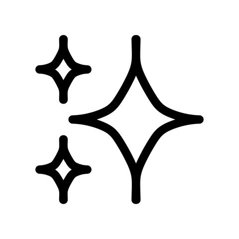 Sparkles icon in doodle hand drawing style shake