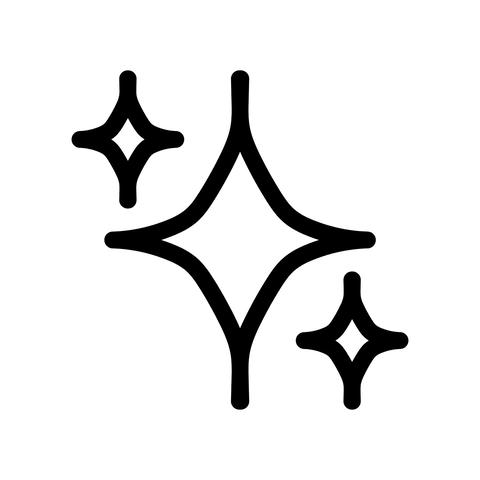 Sparkles Star Burst icon in doodle hand drawing style shake