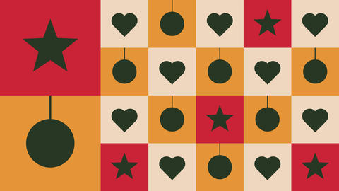 Shimmering geometric Christmas banner
