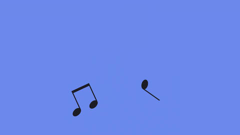Musical notes jump out one by one