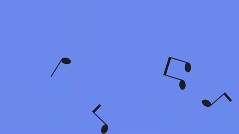 Jumping musical notes