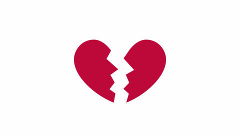 Broken heart. 2D animation video