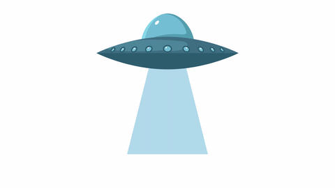 Flying saucer with light beam