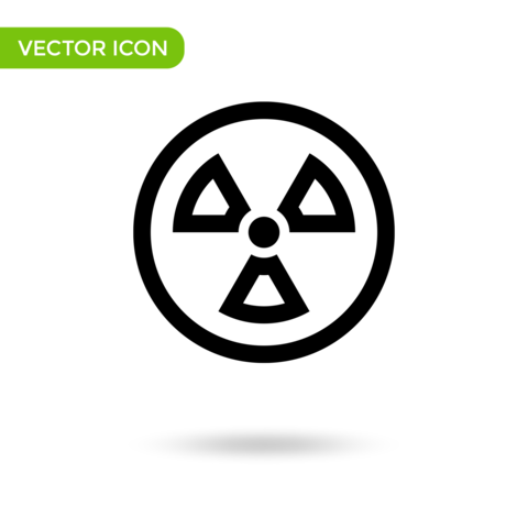 radiation hazard icon. minimal and creative icon isolated on white background