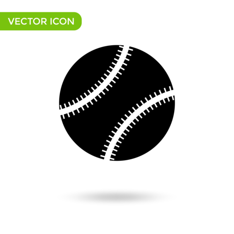 baseball ball icon. minimal and creative icon isolated on white background