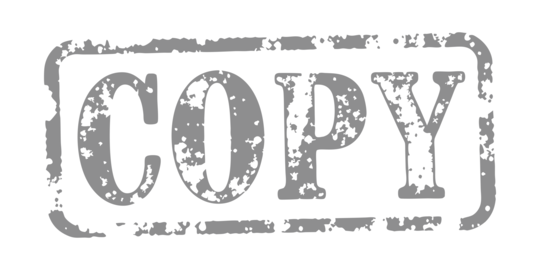 Gray rectangular copy stamp bold distressed text rough weathered border vintage effect vector design