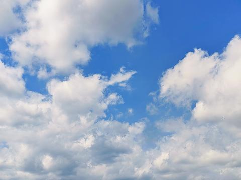 clear blue sky and white clouds
