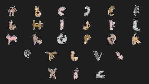 Cartoon Cats Animated Typeface - 2