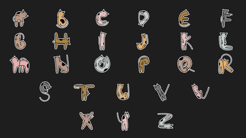 Cartoon Cats Animated Typeface - 3
