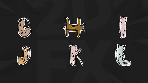 Cartoon Cats Animated Typeface - 8