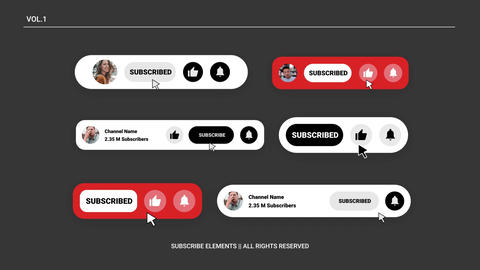 Subscribe Elements Motion Graphics template 40878681 | MotionElements