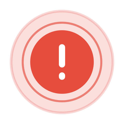 Warning Pulsing circle status red