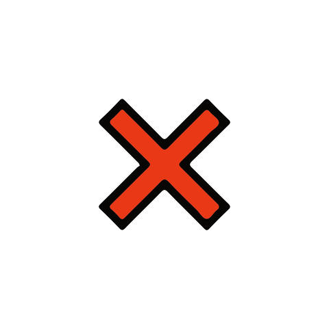 Red xmark emoji reaction for messages