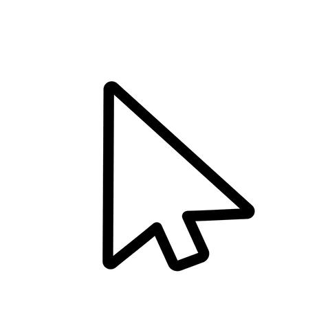 Outline mouse arrow cursor pointer single click tap