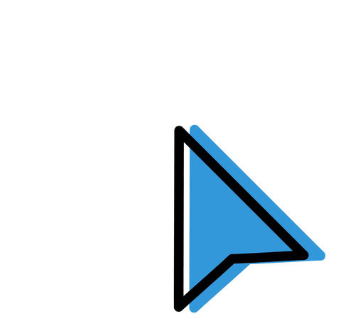 Colored mouse arrow cursor pointer double click tap
