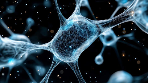 A close-up view of a neuron, with intric 애니메이션 GIF 42000640 ...